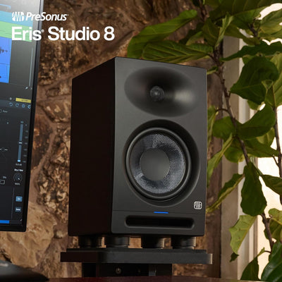 PreSonus Eris Studio 8 Aktive Monitor-Boxen 8" Lautsprecher 1 Paar + 2x keepdrum Klinkenkabel