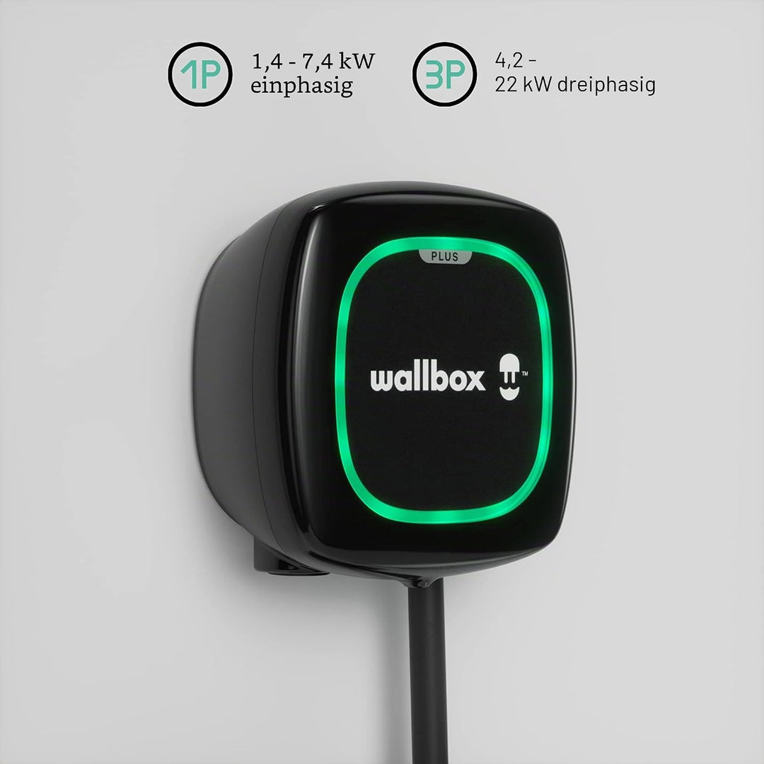 Wallbox Pulsar Plus Ladegerät für Elektrofahrzeuge. Mit Einstellbarer Leistung von bis zu 22 kW. Lad