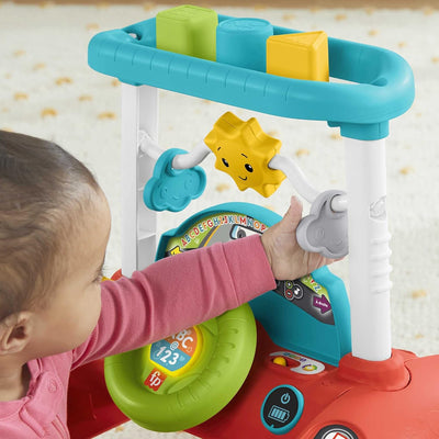 Fisher-Price 2-Seiten Auto-Lauflernwagen, mitwachsendes interaktives Spiel-Center mit über 50 Lieder