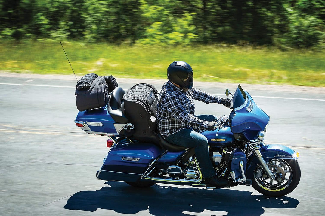 Kuryakyn 5286 Momentum Wanderer Motorrad Reisegepäck: Wetterfeste Tourensatteltasche, schwarz
