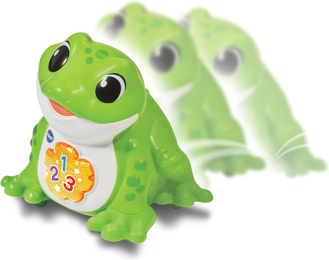 VTech Interaktiver Hüpf-Frosch für Kinder – Singender & Springender Musikfrosch mit Lichteffekten, L