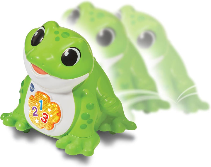 VTech Interaktiver Hüpf-Frosch für Kinder – Singender & Springender Musikfrosch mit Lichteffekten, L
