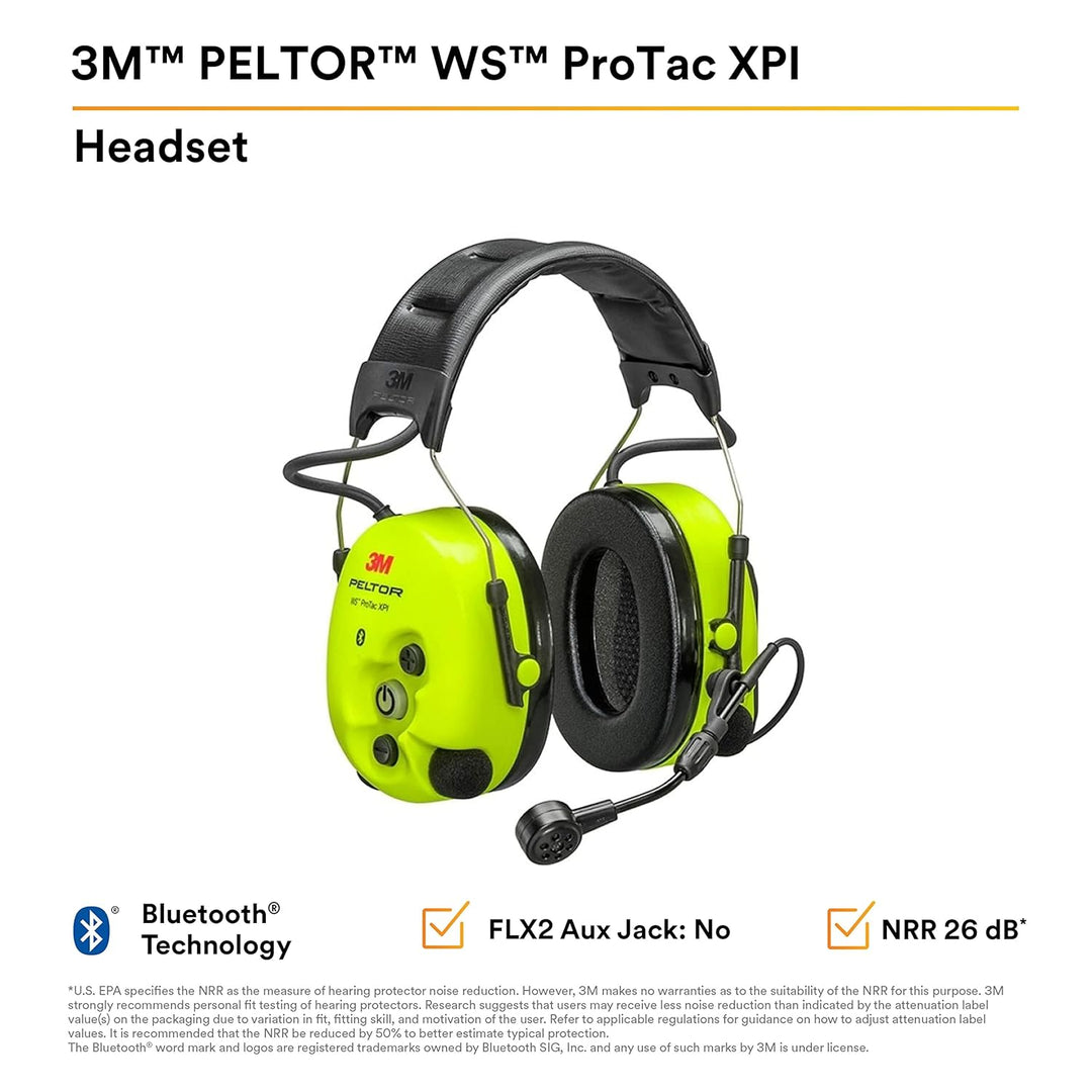 3M Gehörschutz-Headset PELTOR WS ProTac XPI, Kopfbügel, Bluetooth, gelb 7100196045 (Kapselgehörschut