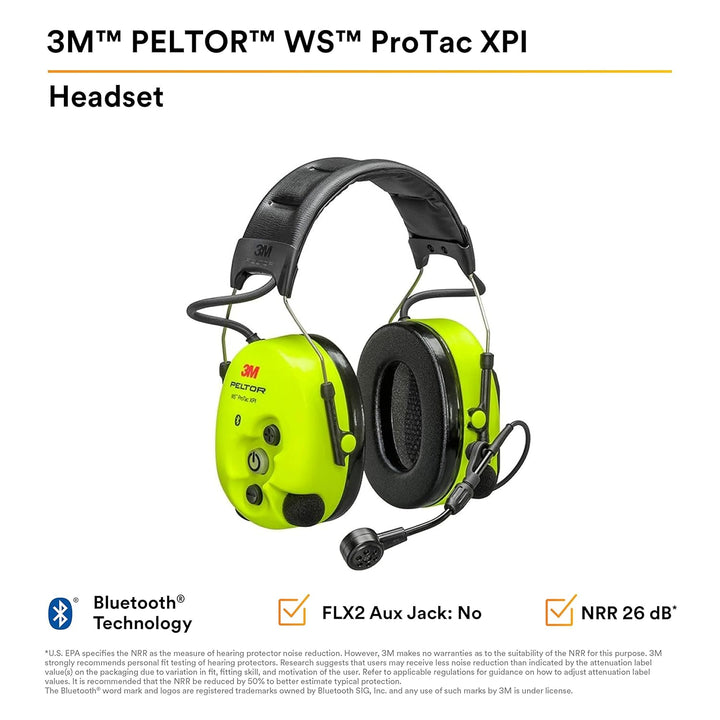 3M Gehörschutz-Headset PELTOR WS ProTac XPI, Kopfbügel, Bluetooth, gelb 7100196045 (Kapselgehörschut