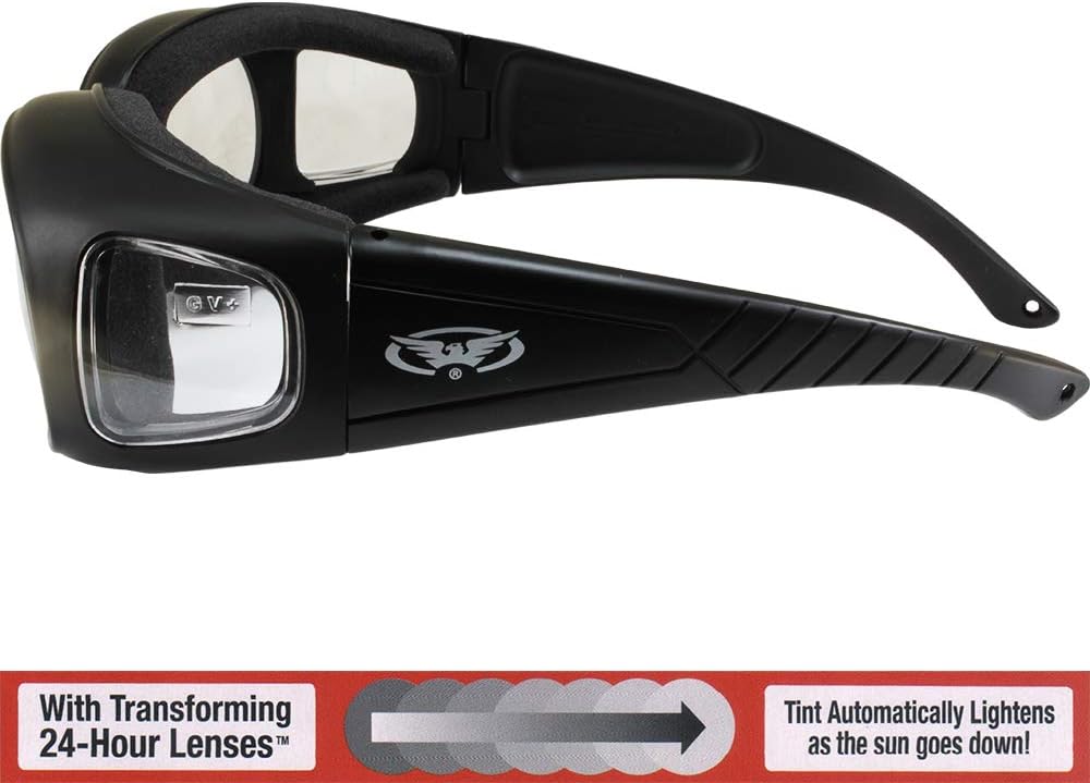 Global Vision Outfitter Motorcycle Glasses (Black Frame/Clear-Smoke Lens)