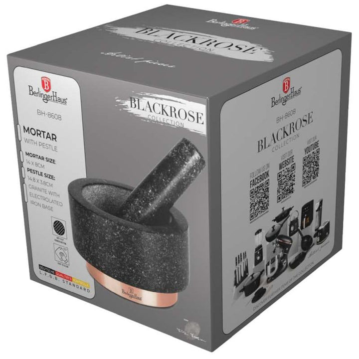 Berlinger Haus Granitmörtel 14 x 8 cm Black Rose Collection BH-8608