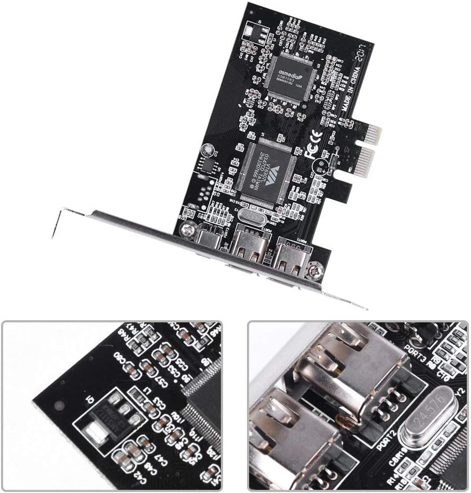 ASHATA PCI Express Karte,IEEE 1394b PCIe Firewire Karte PCI-E PCI Express FireWire Controller Karte