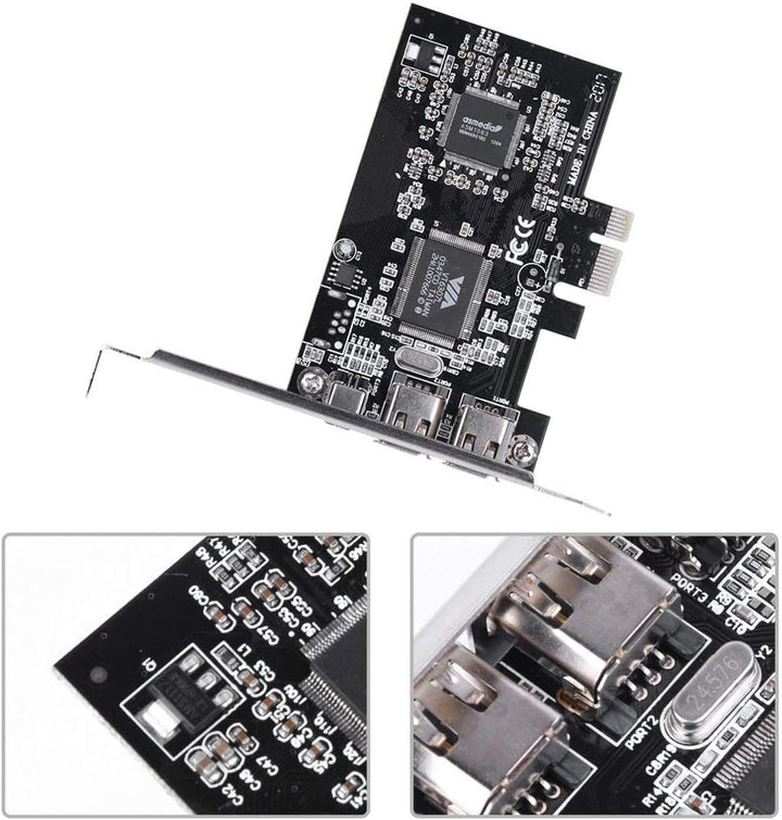 ASHATA PCI Express Karte,IEEE 1394b PCIe Firewire Karte PCI-E PCI Express FireWire Controller Karte