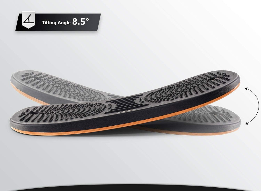 FEZIBO Balance Pad, Holzschaukel Balance Board Ergonomisches Balancekissen, Komfortabel Anti-Ermüdun