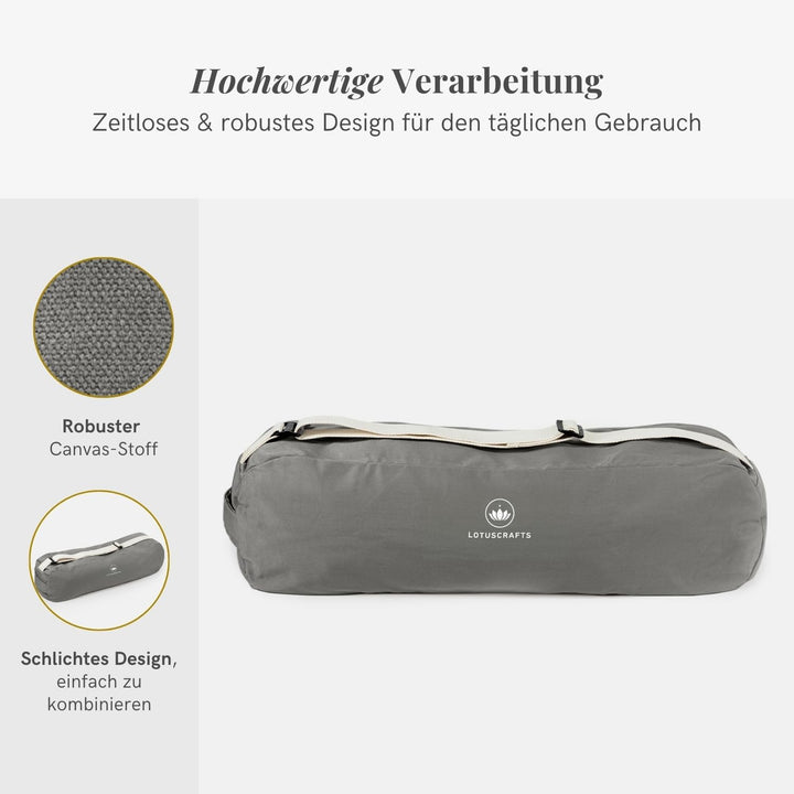 Lotuscrafts® Yogatasche PUNE aus Bio-Baumwolle, Fair & Ökologisch hergestellt, Ideale Yogatasche für