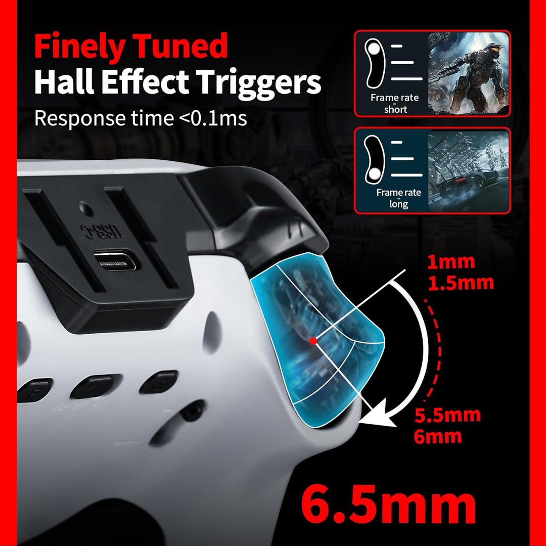 Wireless Controller für PC mit Display, PC Controller Pro Wireless mit Hall-Jostick/Hall-Trigger/TUR