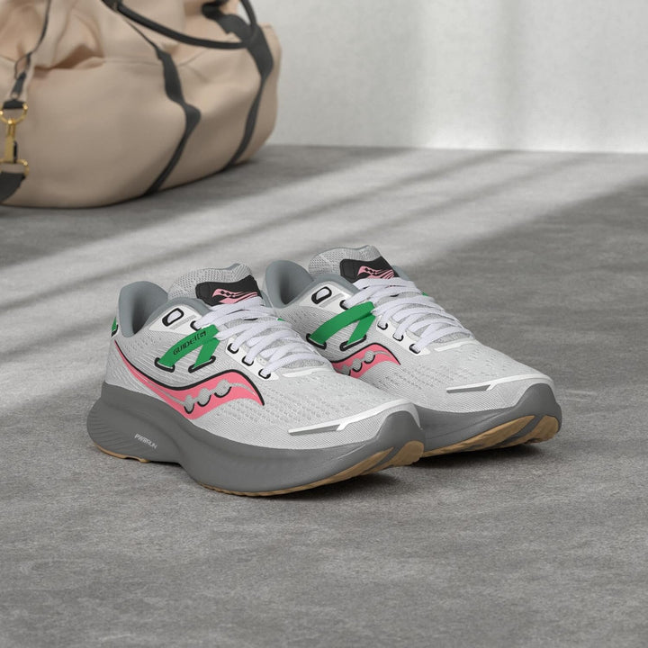 Saucony Damen Guide 16 Sneaker 36 EU 85 White Gravel, 36 EU 85 White Gravel