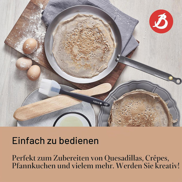 De Buyer - Crêpe-Pfanne MINERAL B aus Eisenstahl - 26 cm Durchmesser - 5615.26 26cm Durchmesser, 26c
