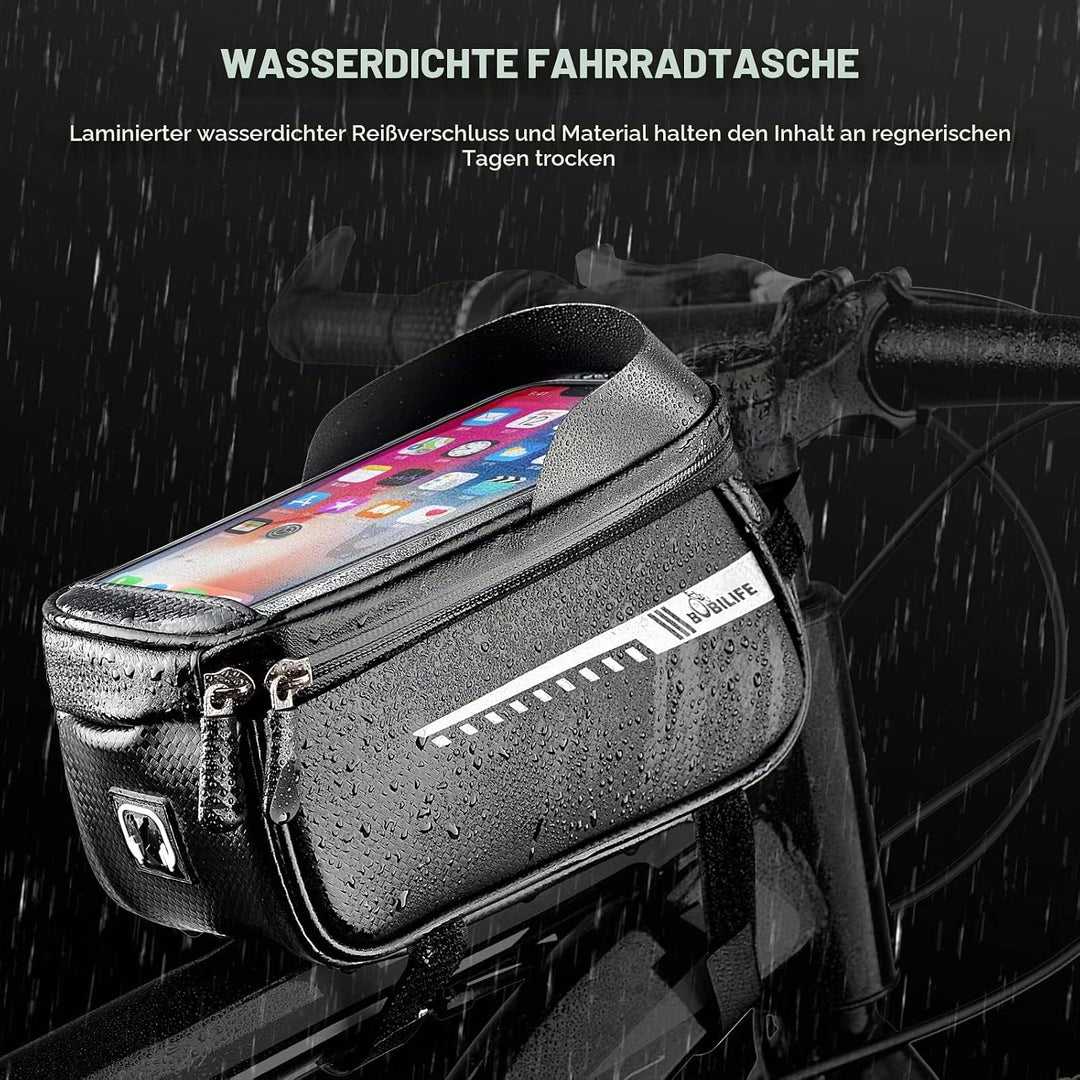 Fahrrad Front Rahmen Telefonhalter Tasche - Fahrrad Wasserdichtes Oberrohr Radfahren Handy GPS Mount