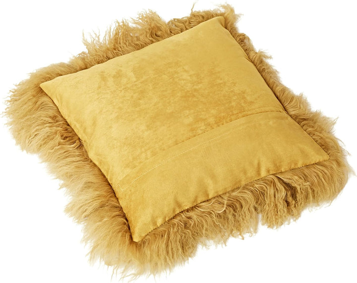 Reissner Lammfelle Tibet Lammfell Kissenbezug langflorig 30x30cm JAY18 Farbe Ocker/Gold Jay18 Ocker