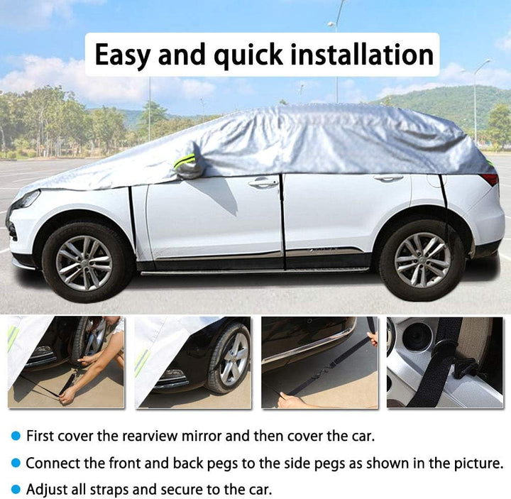 Halbgarage für Auto Abdeckplane Winter Sommer Autoabdeckung wasserdicht Auto halbgarage Staubdicht S