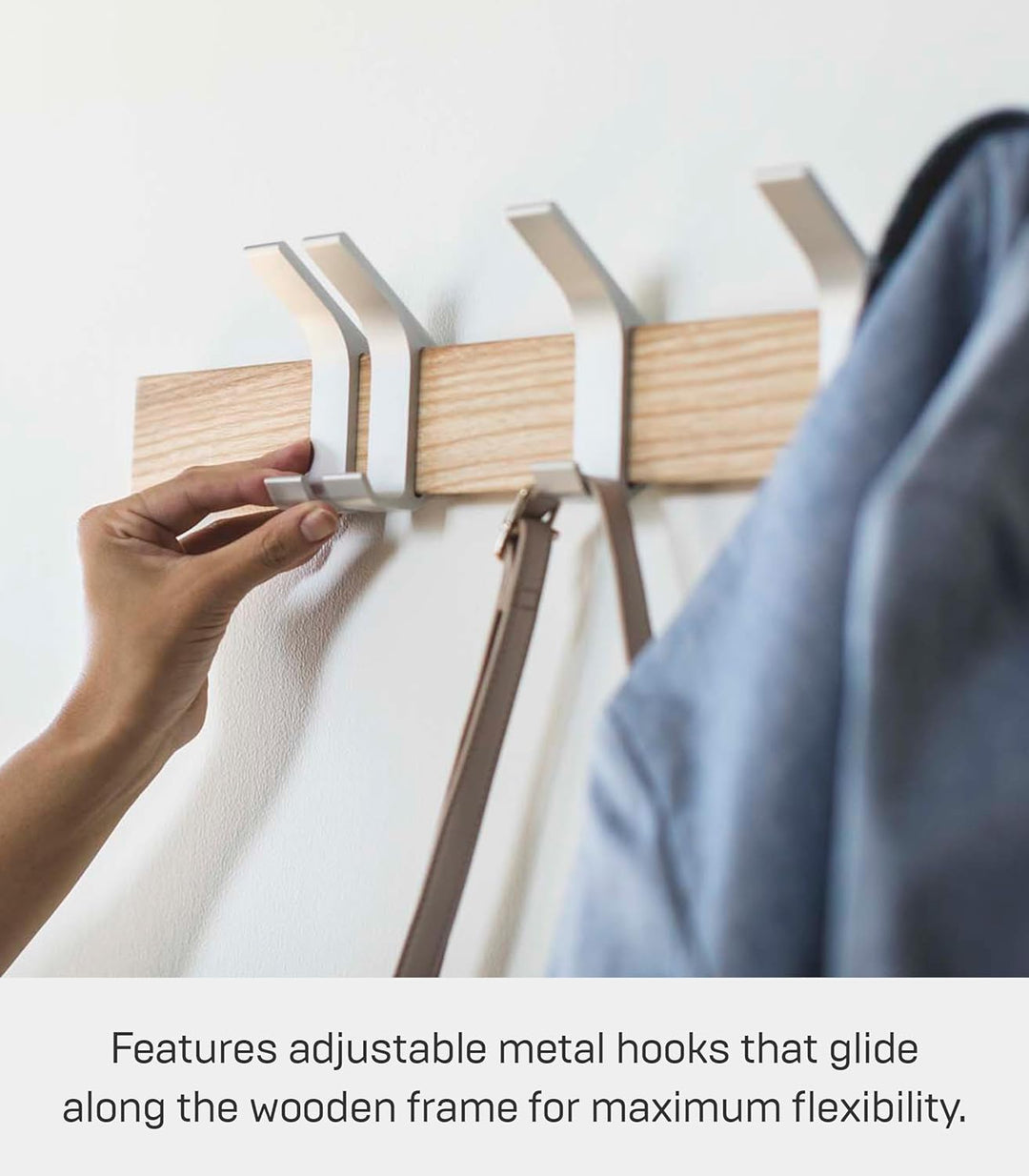Wall coat rack - Rin - beige Silber, Silber