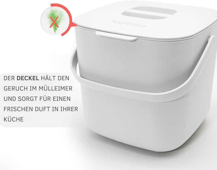 YourCasa® Biomülleimer Küche - 7L - Komposteimer Küche für alltäglichen Biomüll Behälter - Spülmasch