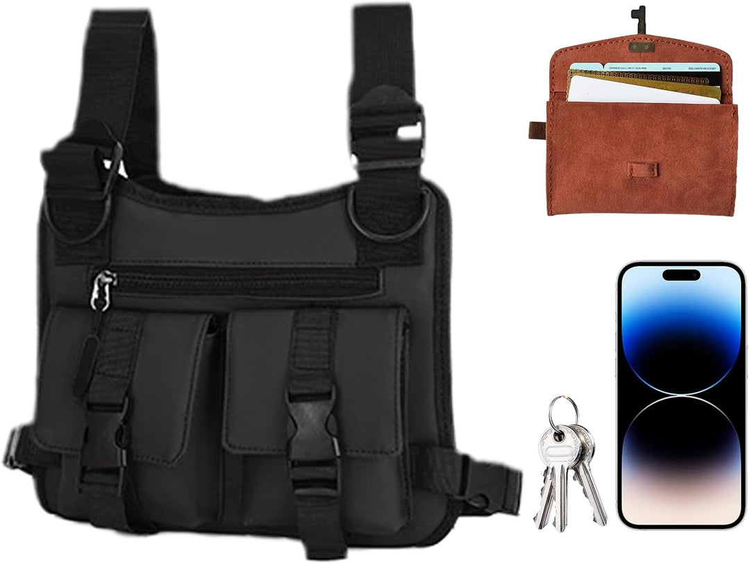 Gewichtsweste zum Spazierengehen, verstellbare leichte Brusttasche, Gepäck und Reiseausrüstung für F