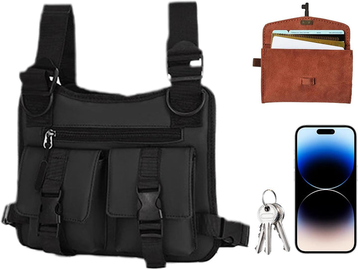 Gewichtsweste zum Spazierengehen, verstellbare leichte Brusttasche, Gepäck und Reiseausrüstung für F