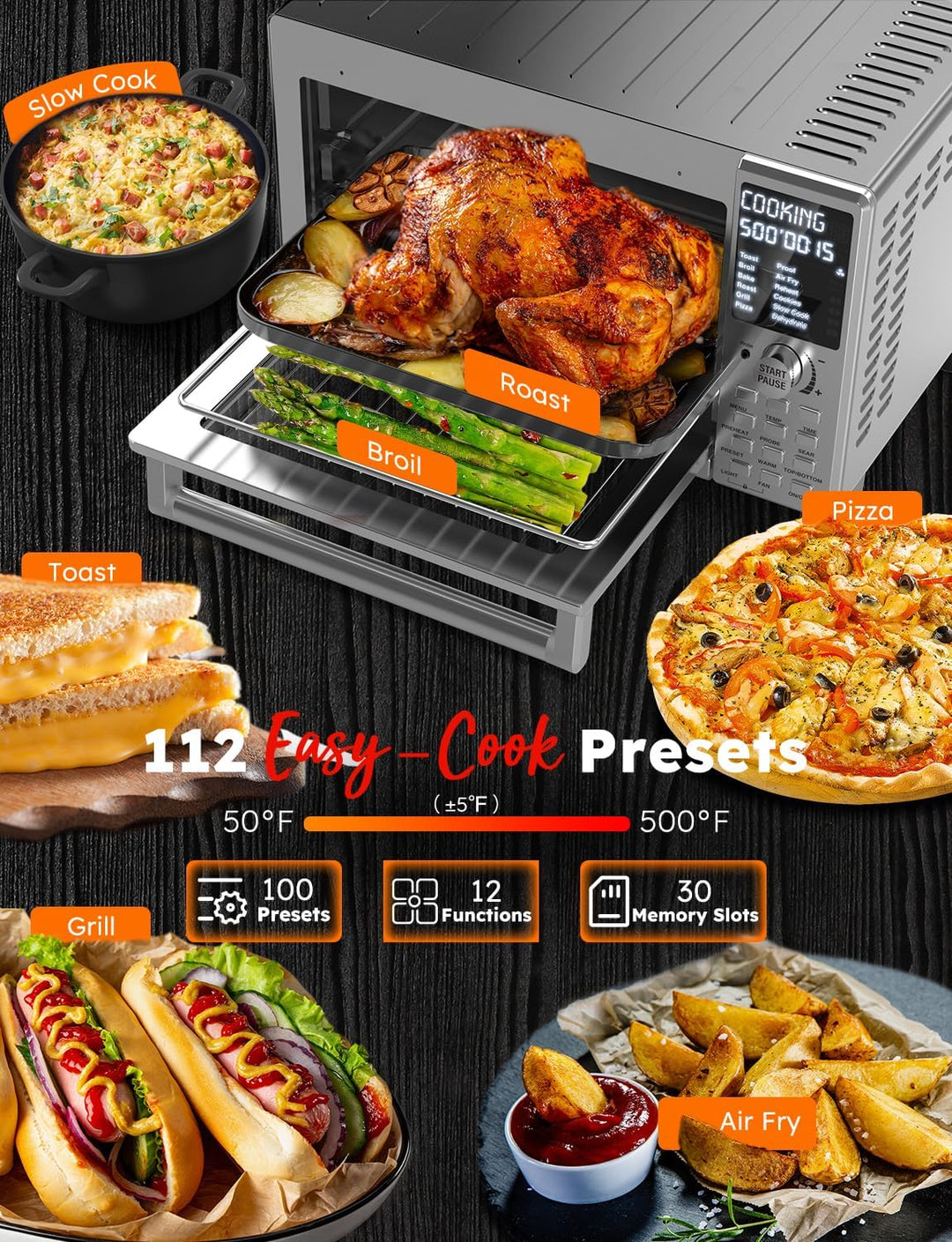 Nuwave Bravo XL Pro Air Freyer Kombigrill Toaster, neues ultraschnelles Konvektionssystem 2024, 35%