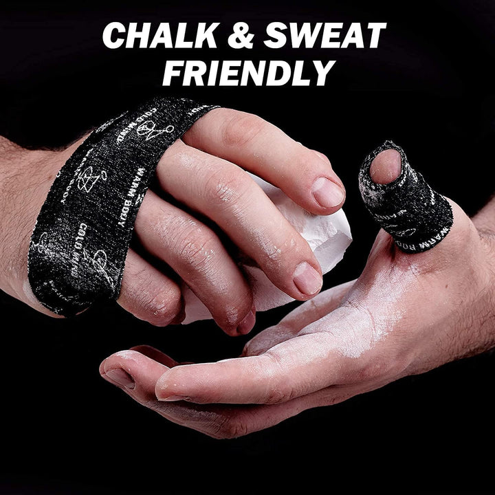 WARM BODY COLD MIND Hook Grip Tape für Gewichtheben - Baumwolle Weightlifting Thumb Tape für Powerli
