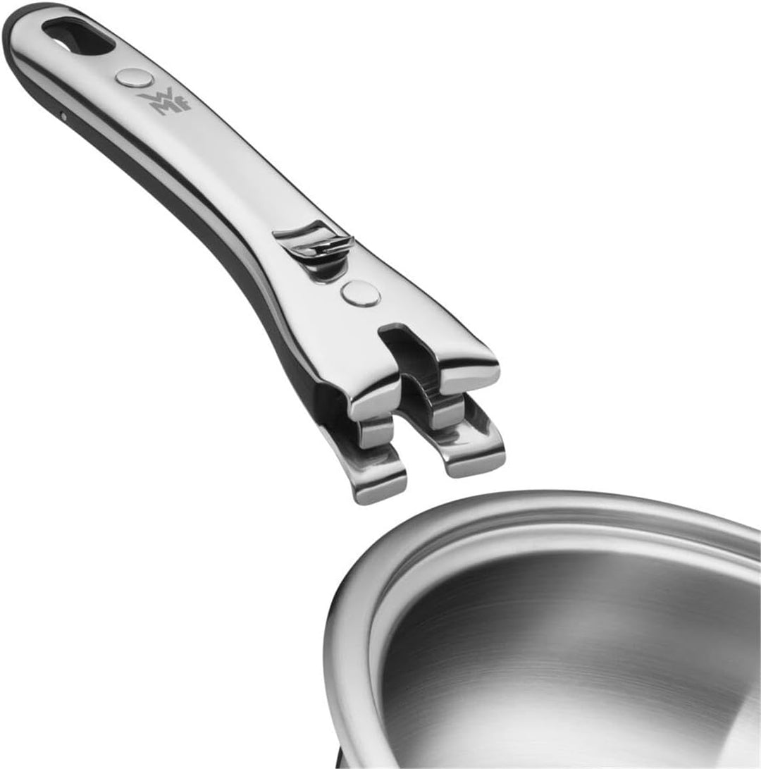 WMF Click&Serve Pfannenset 3-teilig, Bratpfanne 28 cm 24, mit abnehmbarem Griff, Induktion, Cromarga