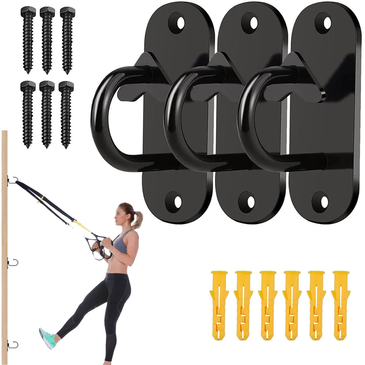 Fitness-Tau-Halterung 3 Stück, Wand & Decken Anker Workout Wandhalterung, Widerstandsband-Wandanker,