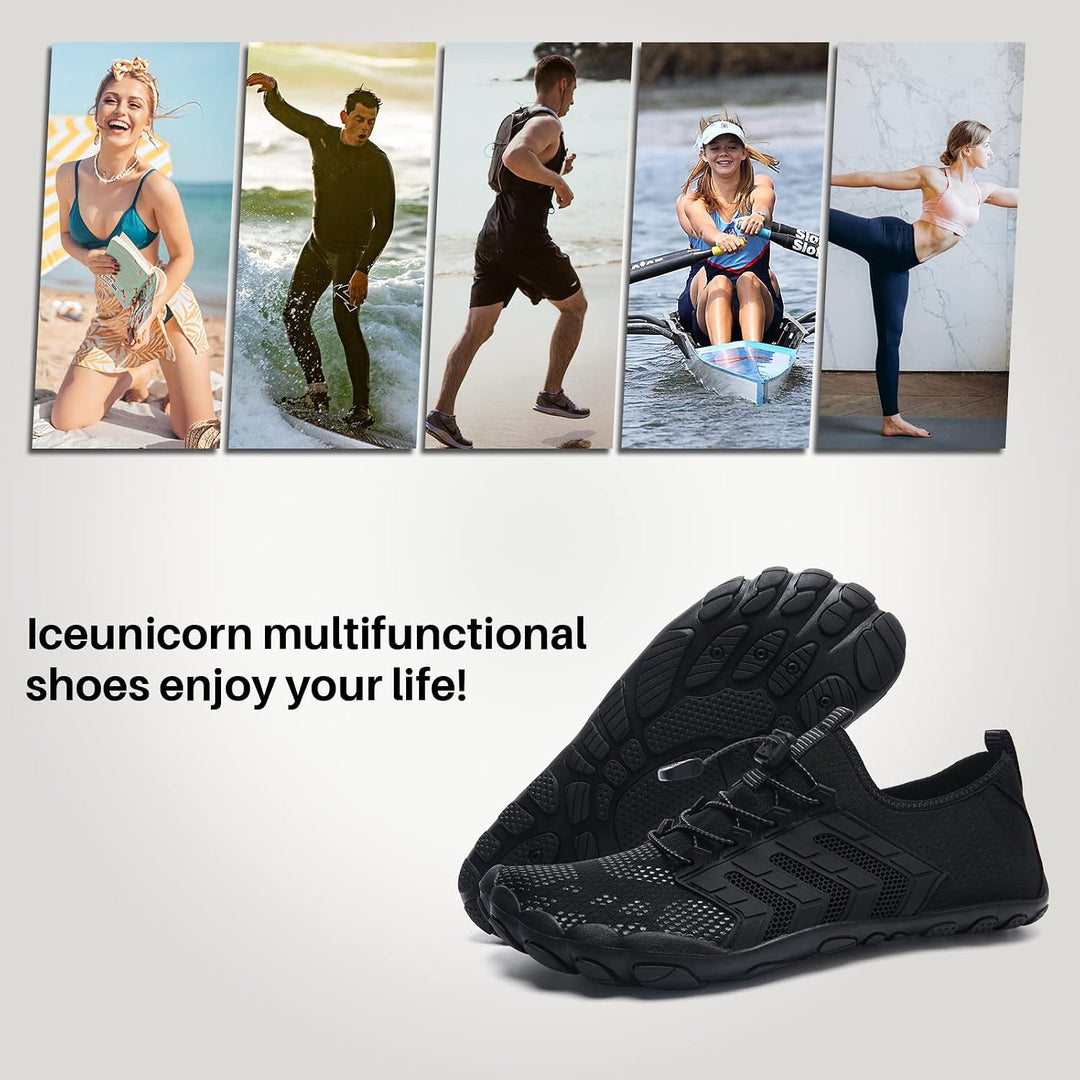 IceUnicorn Barfuss Schuhe Damen Walkingschuhe Barfussschuhe Herren Anfänger Bequeme Atmungsaktiv Ges