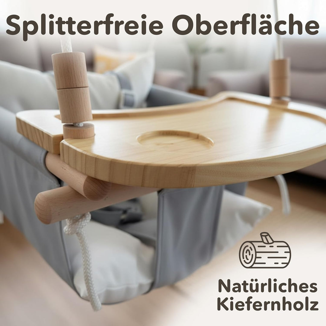 Holztablett für Cateam Canvas Babyschaukel – Hängesessel-Zubehör, Montessori-Spieltisch aus Naturhol