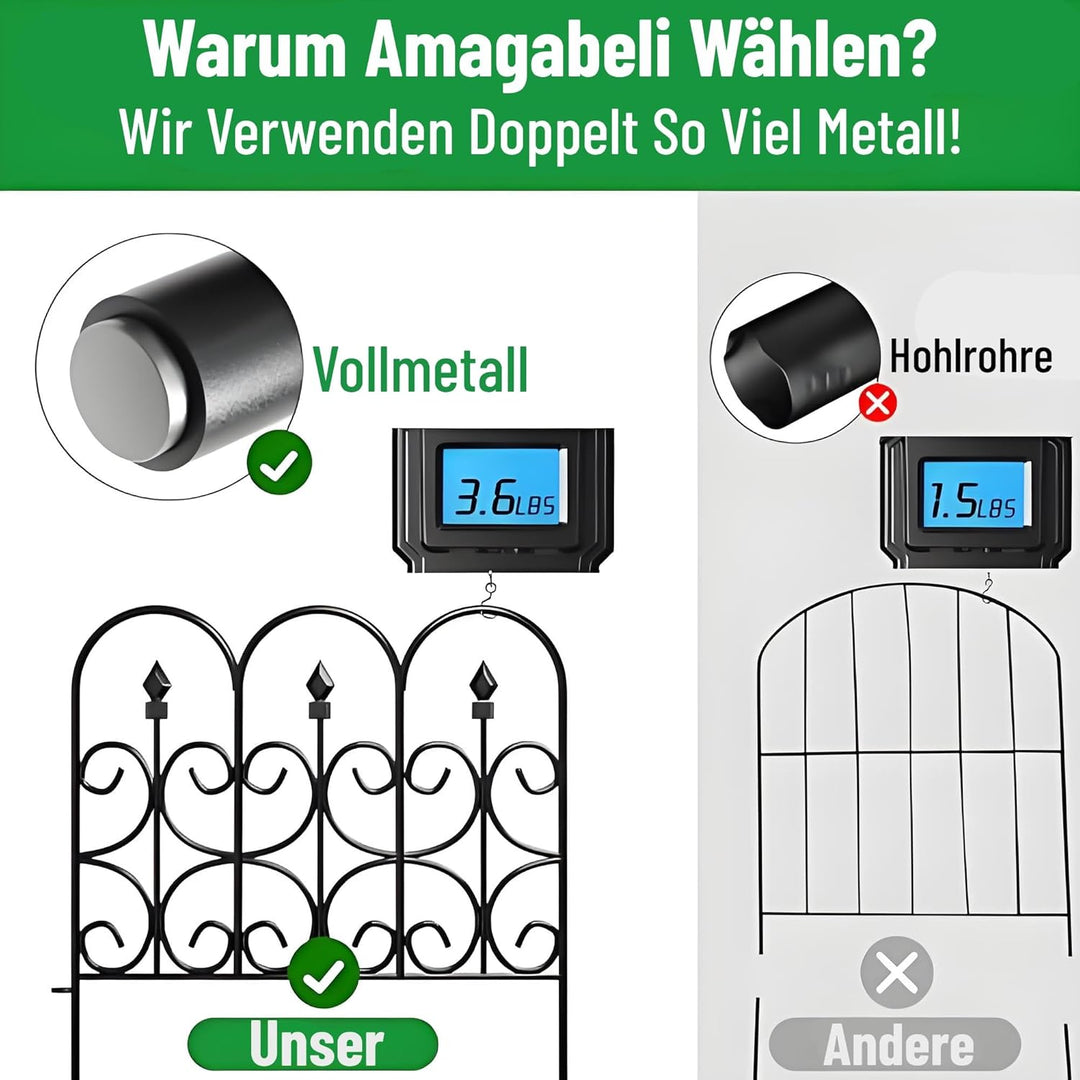 Amagabeli Garden Home 81CM X 61CM X 5 Stück Gartenzaun Metall Zaunelementen Gartenzäune Dekorative Z