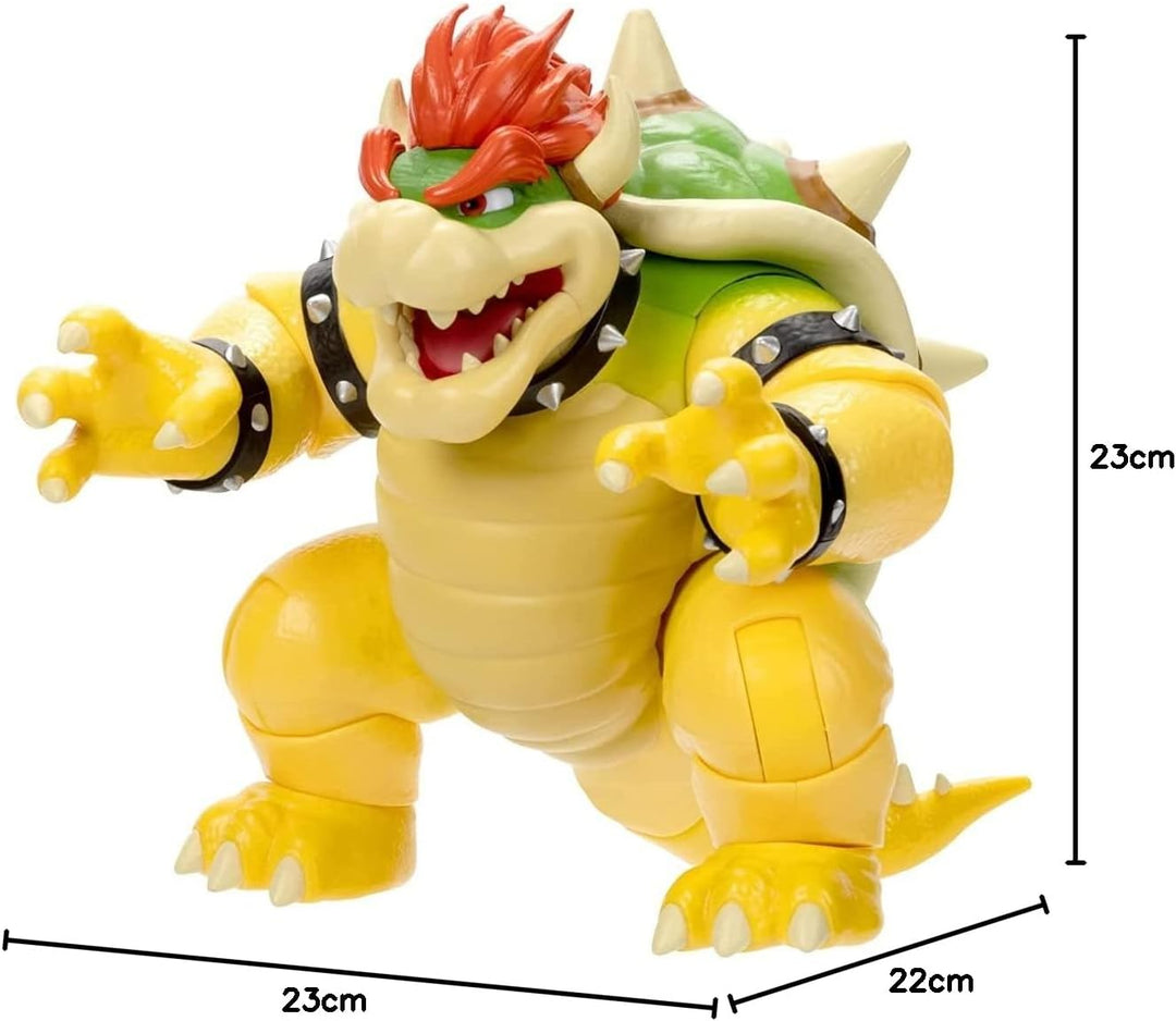 Nintendo Super Mario 18cm Movie Bowser Figur mit Feuerspucken Funktion