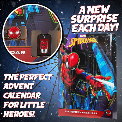 Marvel Avengers Adventskalender 2022 Kinder Spiderman Weihnachts Adventskalender Schreibwaren (Spide