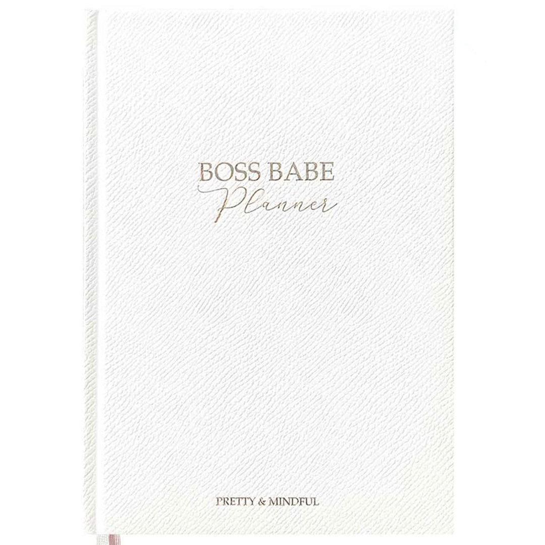 Boss Babe Planner | Undatierter Erfolgs- und Produktivitätsplaner (weiss), weiss
