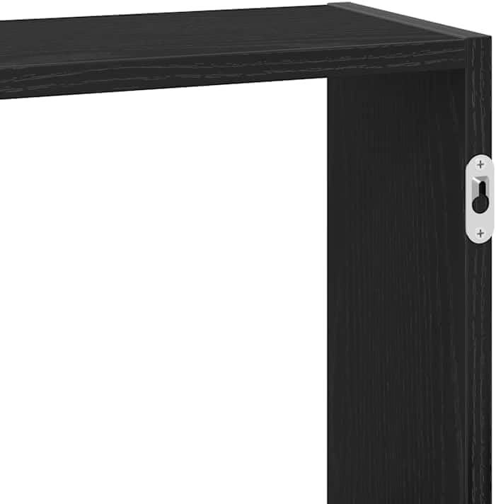 vidaXL Wandregal Schwarz Eichen-Optik 159x18x66 cm Holzwerkstoff, Schweberegal, schwebendes Regal, R