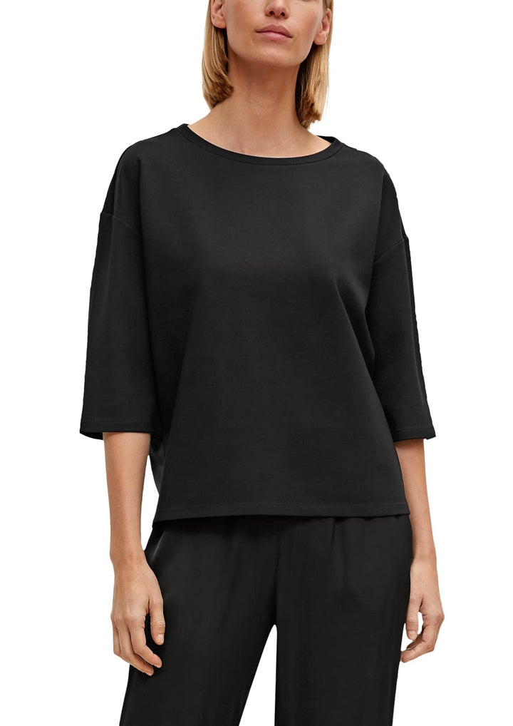 comma Damen Sweatshirt 36 9999 Schwarz, 36 9999 Schwarz