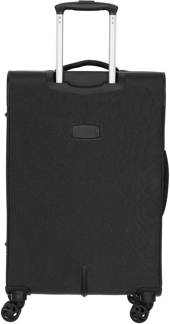 D&N Travel Line 9204-4-Rollen-Trolley M 66 cm erw. schwarz, Schwarz