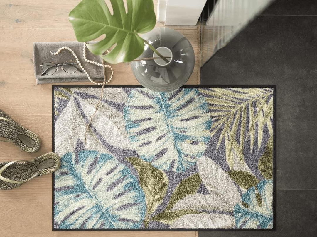 Salonloewe Coco anthrazit Fussmatte waschbar 050 x 075 cm Fussabtreter Schmutzfangmatte Eingangs-Tür