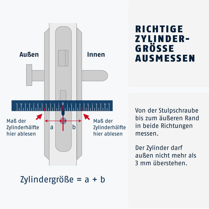 ABUS Profilzylinder XP20SN 30/50 inklusive Sicherungskarte & 3 Schlüsseln, 73719, 30/50