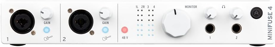Arturia - MiniFuse 4 - Kompaktes USB-Audio-Interface mit Kreativer Software für Hochwertige Aufnahme