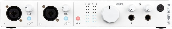 Arturia - MiniFuse 4 - Kompaktes USB-Audio-Interface mit Kreativer Software für Hochwertige Aufnahme