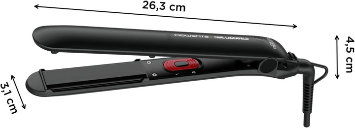 Rowenta SF161L x Karl Lagerfeld Easyliss Haarglätter, Ein-Knopf-Bedienung, Keramik-Turmalin-Beschich