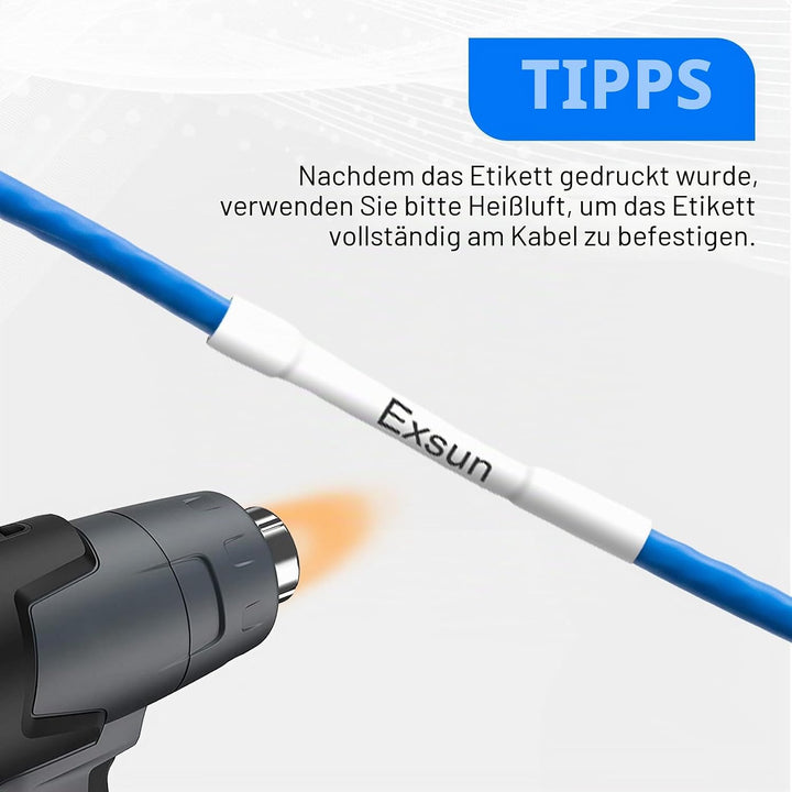 3er-Pack 17,7mm Schrumpfetikett Kompatibel für Brother HSe-641 HSe641 HS641 Hsc641 Schrumpfschläuche