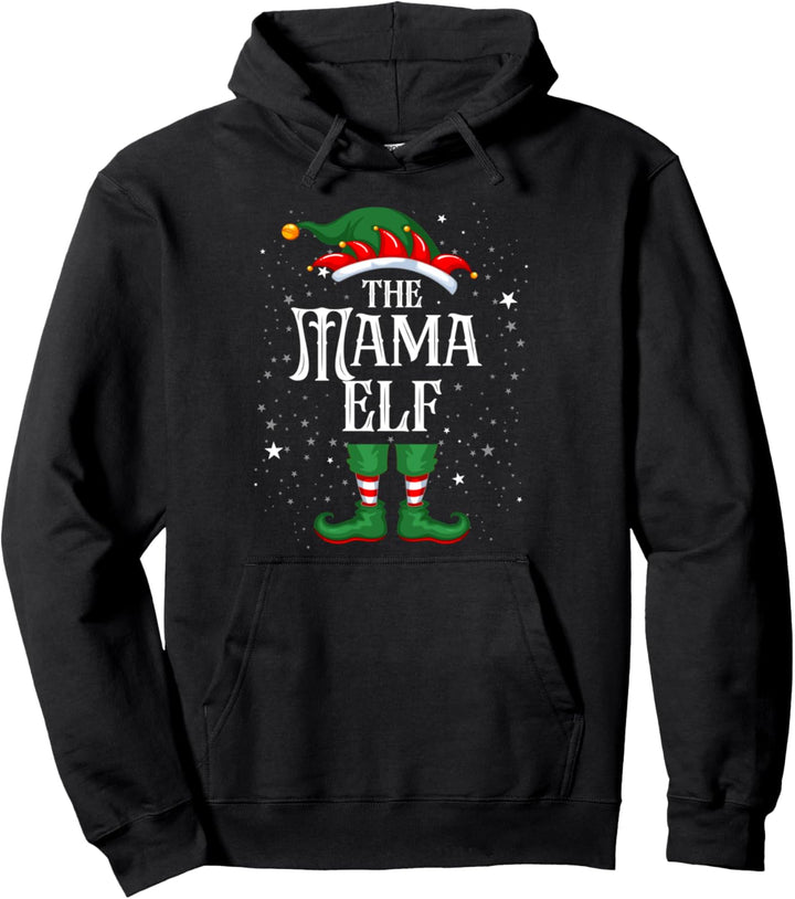 Weihnachtself mit der Aufschrift „The Mama Elf“ Pullover Hoodie