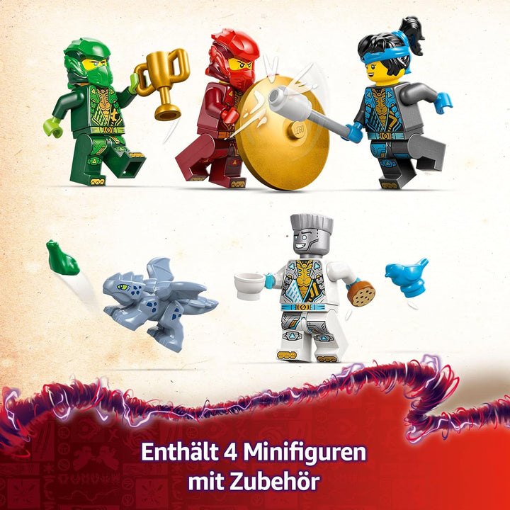 LEGO NINJAGO Spinjitzu-Tempel der Ninja - Spielset mit 4 Minifiguren und 1 Drachen Figur - Bauset -