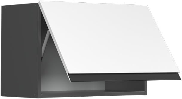 Vicco Hängeschrank R-Line, Weiss/Anthrazit, 60 cm J-Shape, flach Weiss Hängeschrank 60 cm (flach), W
