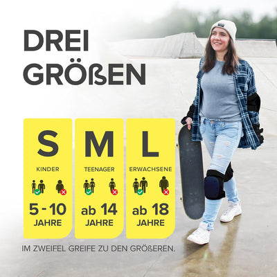 Liebkern Skate Protektoren Set für Erwachsene & Kinder [unisex] - Ideal für Inliner, Skateboard, Sco