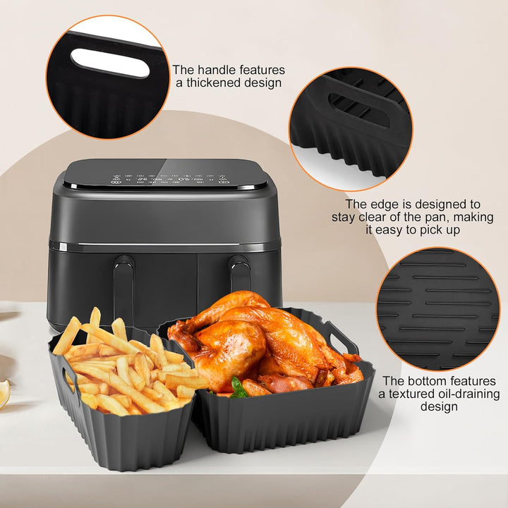 Airfryer Zubehör für Philips Airfryer Dual Basket 3000 Series NA350/NA550 Airfryer Zubehör Einschlie
