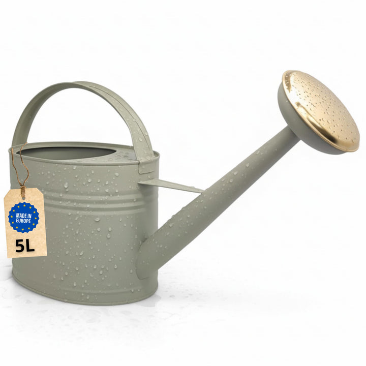 LIVLIG Giesskanne 5 Liter, Blumengiesskanne für Garten &amp; Balkon, Hochwertige Metallgiesskanne 5L aus
