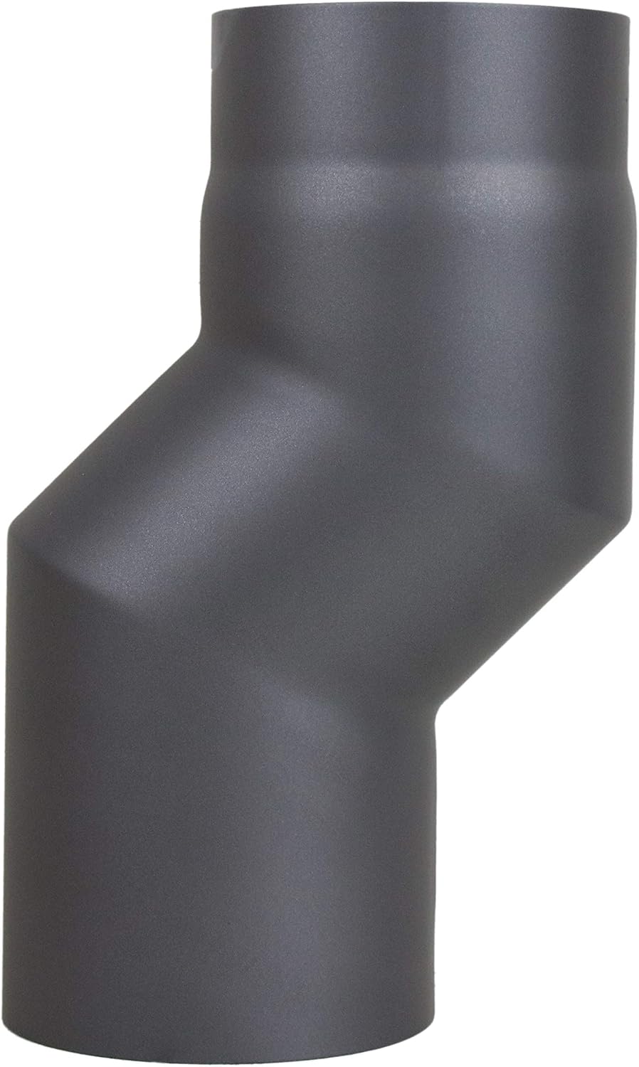 LANZZAS Ofenrohr Versatzbogen 60 mm, im Durchmesser, DN Ø 150 mm, Farbe: gussgrau - weitere Rohre au